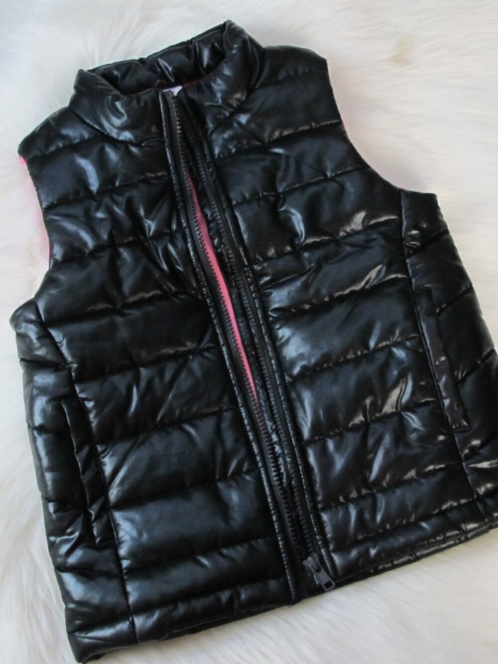 Ideology Girls | Size 5 Black Pink Puffy Pockets And Vest Full Zip